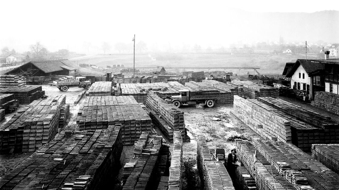 Geschichte Zürcher Ziegeleien Wettswil Lager um 1930 Geschichte Zürcher Ziegeleien Wettswil Lager um 1930