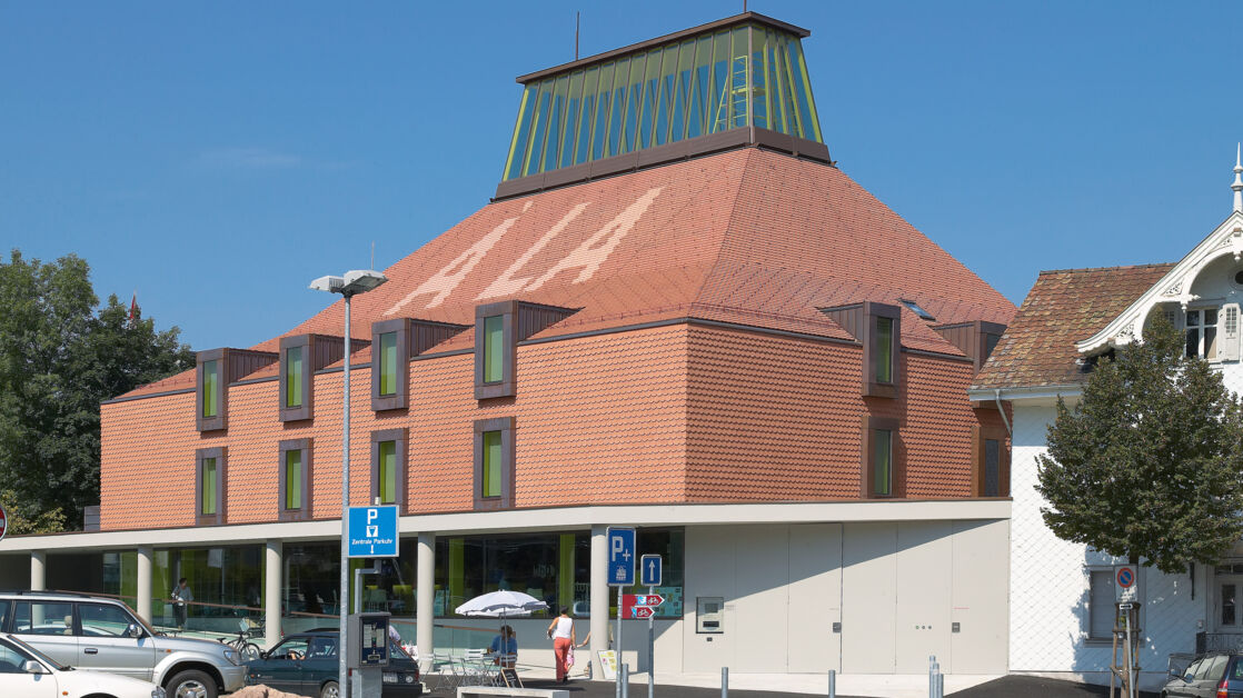 Casta, tile, casta, ZZ Wancor, roof Kantonsbibliothek in Liestal