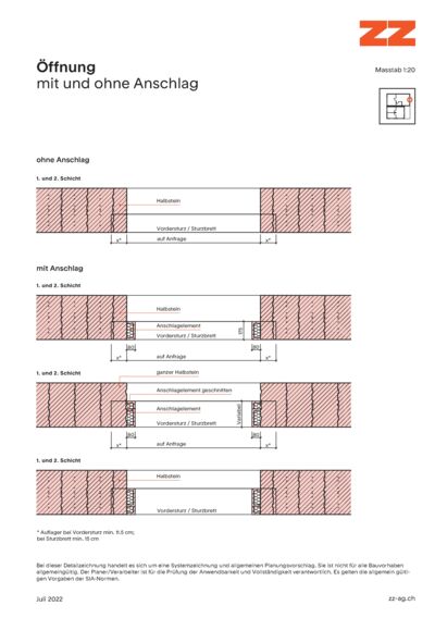 53 Öffnung Porotherm - CAD Zeichnung