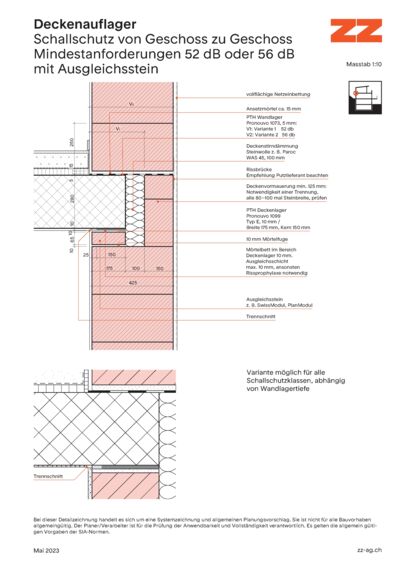 47 Deckenauflager Porotherm - CAD Zeichnung