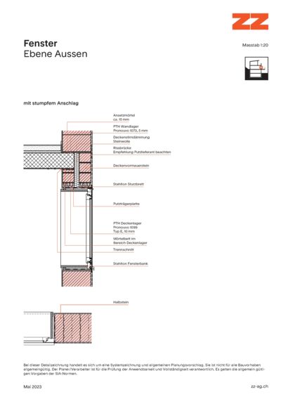 59 Fenster Porotherm - CAD Zeichnung