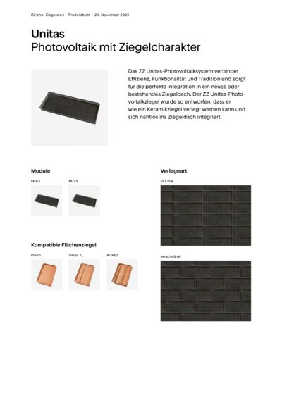 Produktblatt Photovoltaik Unitas Module
