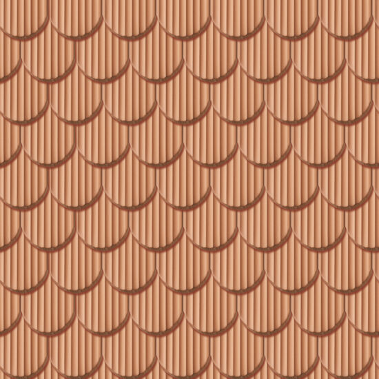 Textur Casta gewellt, Doppeldeckung rund, naturrot Textur Casta gewellt, Doppeldeckung rund, naturrot