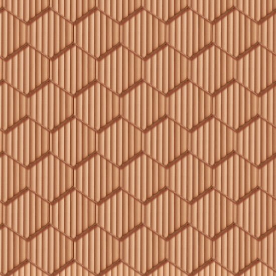 Textur Casta Gewellt, Doppeldeckung spitz, naturrot Textur Casta Gewellt, Doppeldeckung spitz, naturrot
